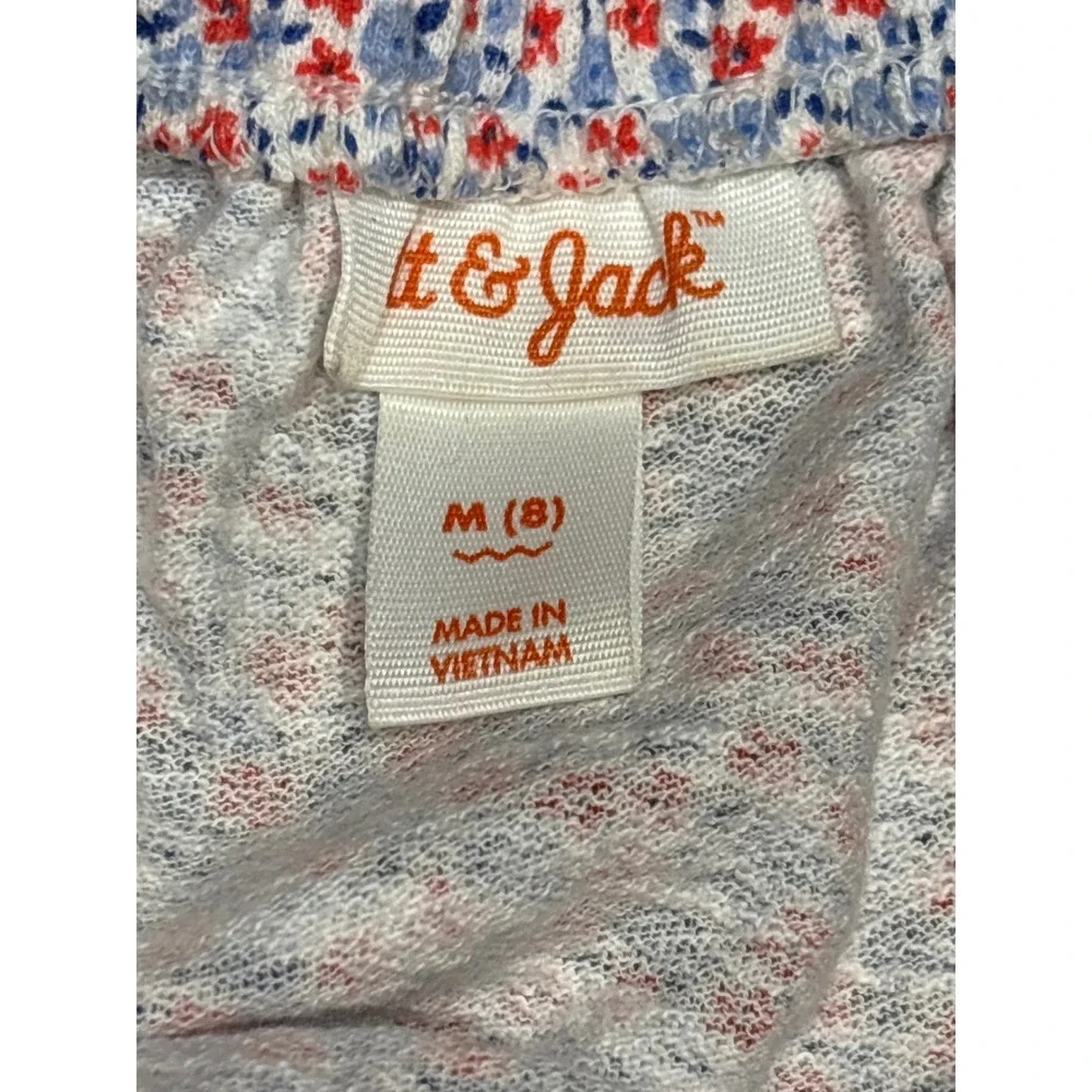 Cat‎ & Jack Girls 2pc Floral Crop Top and Tiered Skort Set Red Blue Size M 8